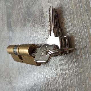 Циліндр ABUS D6X 28/34 ключ-ключ, матова латунь - фото