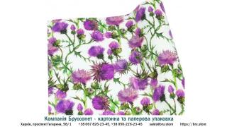 Подарунковий папір упаковочний Квітучий чортополох - фото