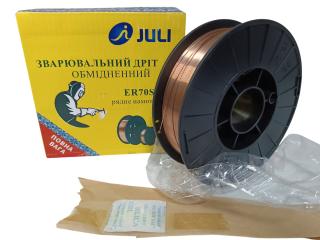 Обміднений зварювальний дріт 1.6 мм (15 кг) Er70S-6 JULI - фото