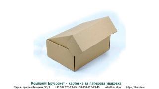 Крафтова картонна коробка 34×18×8 см 1 кг - фото