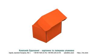 Помаранчева картонна коробка 17x12x10 см – стиль та надійність - фото