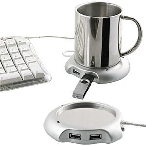 Компактний USB-нагрівач з USB-хабом на 4 порти - фото
