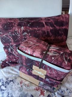 Евро комплект постільної білизни з фланелі. - фото