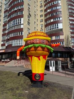 Аэромен зазывало Человечек машет рукой монтаж 5-10 минут 3.4 м - фото