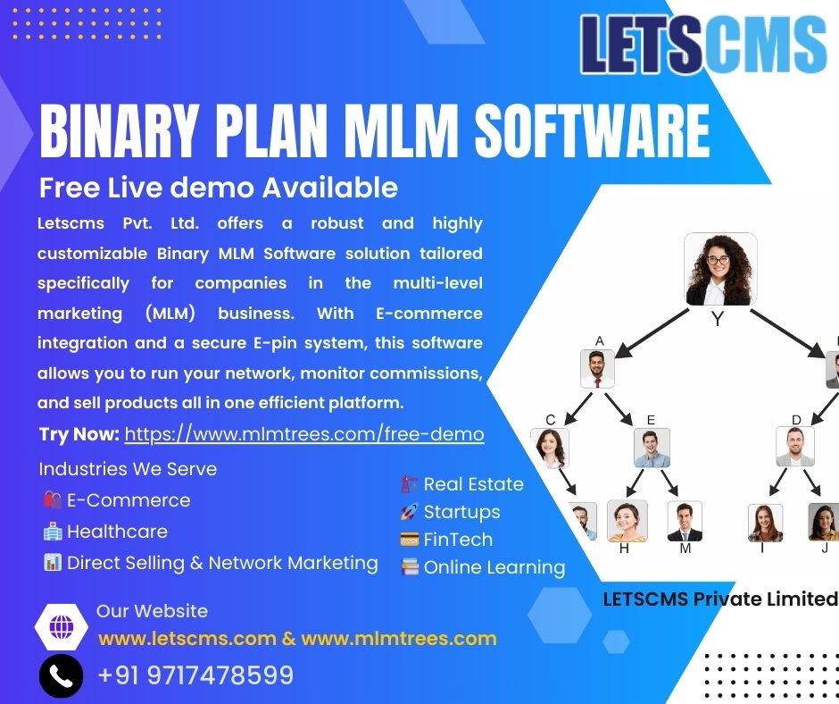 Binary Plan MLM Software & Free Demo Available, фото 1 Binary Plan MLM Software & Free Demo Available, фото 1