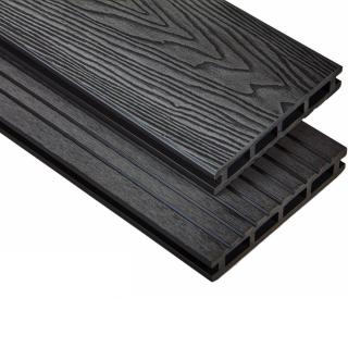 Терасна дошка Polymer Wood Privat 3D 140×2200 мм (Антрацит) - фото
