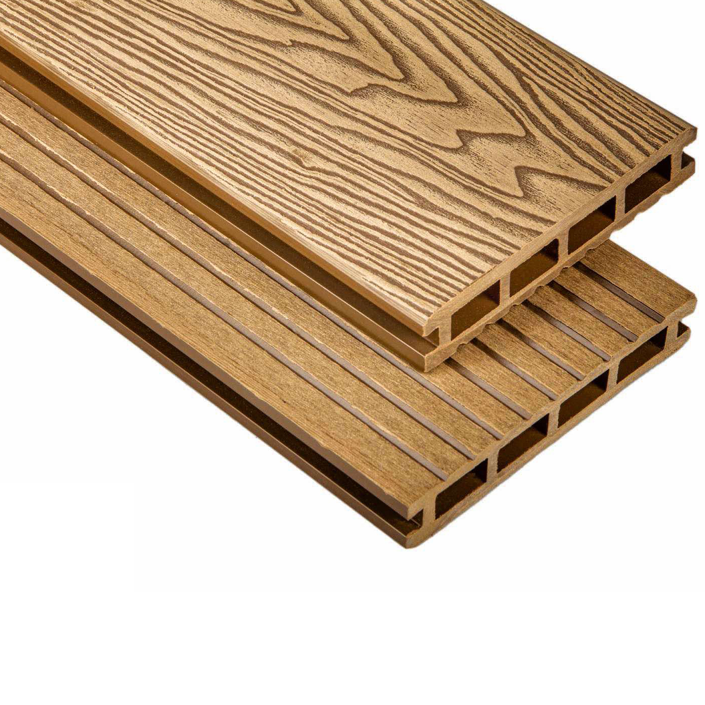 Терасна дошка Polymer Wood Privat 3D 140×2200 мм (Дуб), фото 1 Терасна дошка Polymer Wood Privat 3D 140×2200 мм (Дуб), фото 1