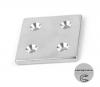 Магніт 40x40x4 mm -7/3.5 mm x 4 потай