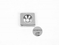 Магніт під потай 12x12x3mm 7/3 х 1 отвір, фото 1 Магніт під потай 12x12x3mm 7/3 х 1 отвір, фото 1