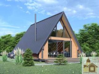 Зруби A-frame та трикутні будинки під ключ від Закарпат Зруб-Буд — фото, ціни, якість - фото
