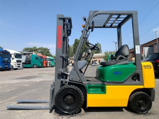 Вилковий автонавантажувач Komatsu з напрацюванням 1422 мотогодин. FG15C-16. Рік Номінальна вантажопідйомність 1.5 тонни. - фото