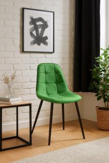 Стілець обідній Агата колір жовтий, зелений - фото