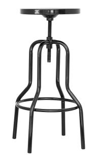 Регульований барний табурет з підніжкою чорний Танго - фото