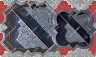 Форми для тротуарної плитки Краківський Конюшина половинки - фото