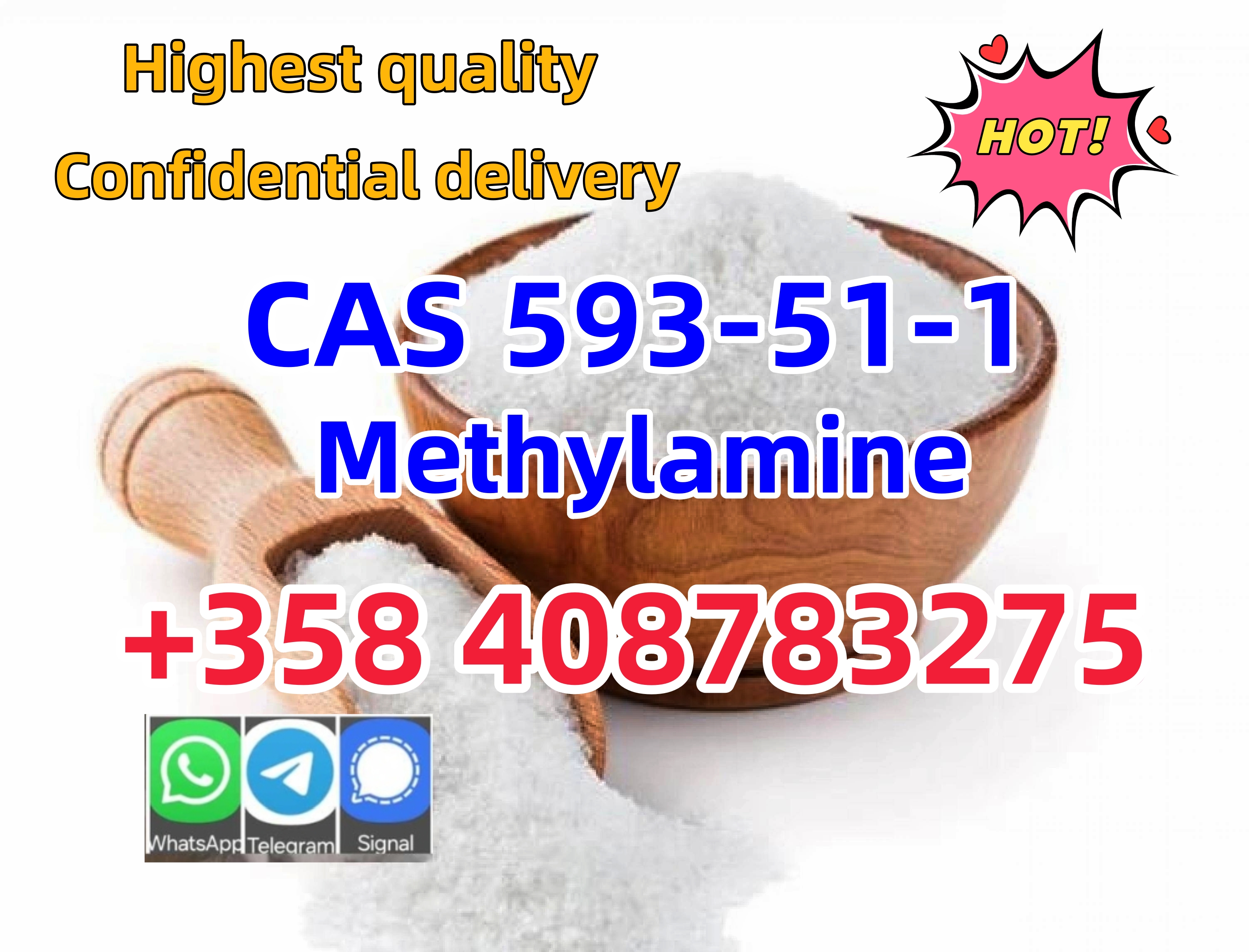 99 %Purity Methylamine Hydrochloride Cas 593-51-1 Factory Supply, фото 1 99 %Purity Methylamine Hydrochloride Cas 593-51-1 Factory Supply, фото 1