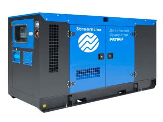 Високоякісний генератор дизельний StreemLine PR70GF потужністю 57 кВт