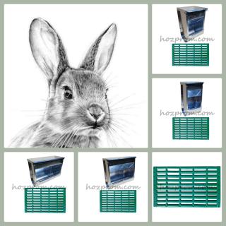 Безопасные многосекционные кормушки для кроликов - фото