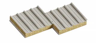 Сендвіч панелі дахові з наповнювачем базальтова мінвата - фото
