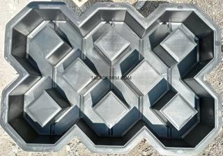 форма для тротуарной плитки решетка газонная - фото