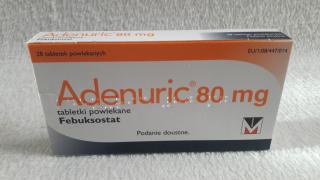 Adenuric 120 Мг На 28 Таблеток Аденурік(Фебуксостат) Від Подагри Febuxostat ліки з Польщі - фото