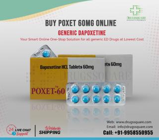 Poxet 60 mg Tablet - Купити Дапоксетин онлайн з Індії - фото