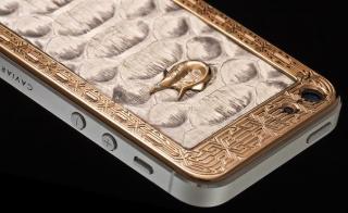 Iphone 5S CAVIAR Anaconda Diamante Bianco