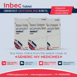 Inbec Price | Emcure Abacavir, Dolutegravir and Lamivudine Tablet Buy Online - фото