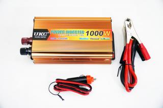 Инвертор UKC 1000W 24V Преобразователь тока AC/DC Gold - фото