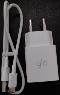 Зарядка GLO USB 2А + кабель USB - USB Type-С 51см - фото