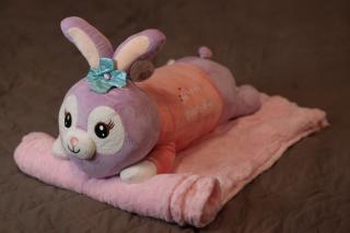 Продаю 3 в 1 іграшку-подушка-плед-кролик - фото