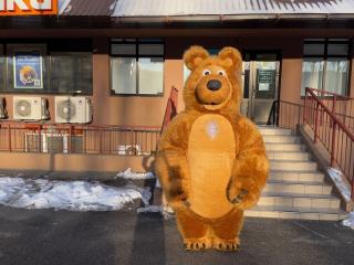 Медведь коричневый костюм надувной - фото