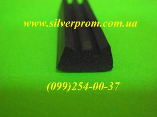 Ущільнювач самоклеючий 15х8мм black 50м - фото